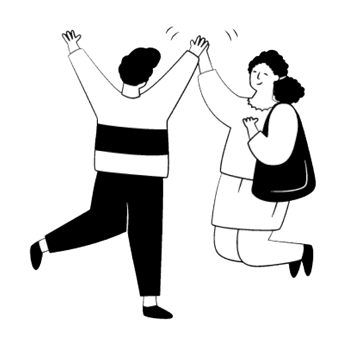 モノクロ人物イラスト