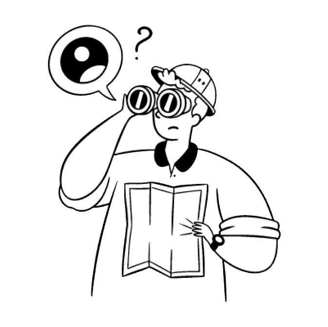 モノクロ人物イラスト